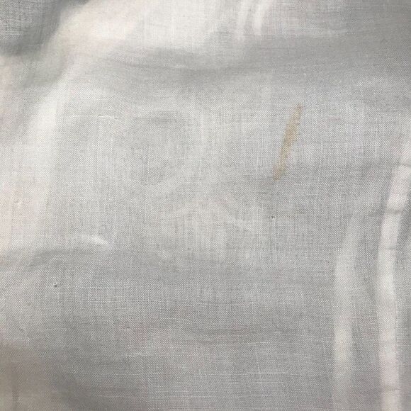 Vintage Neiman Marcus White Floral Cottagecore Ruffle Linen Button Up / Small - Picture 6 of 7